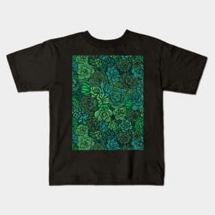 Succulent garden in green Kids T-Shirt